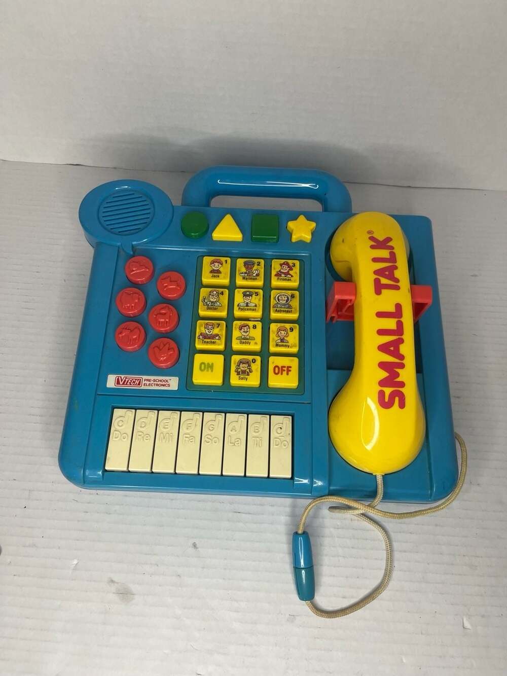 Vintage 1988 VTech Small Talk Pre-School Electronics Learning Toy Phone